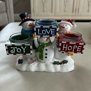 Yankee Candle snowman votive holder